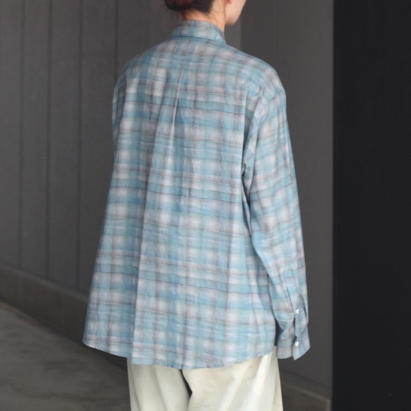 【残り一点】Printed Plaid Cotton Twill Shirt