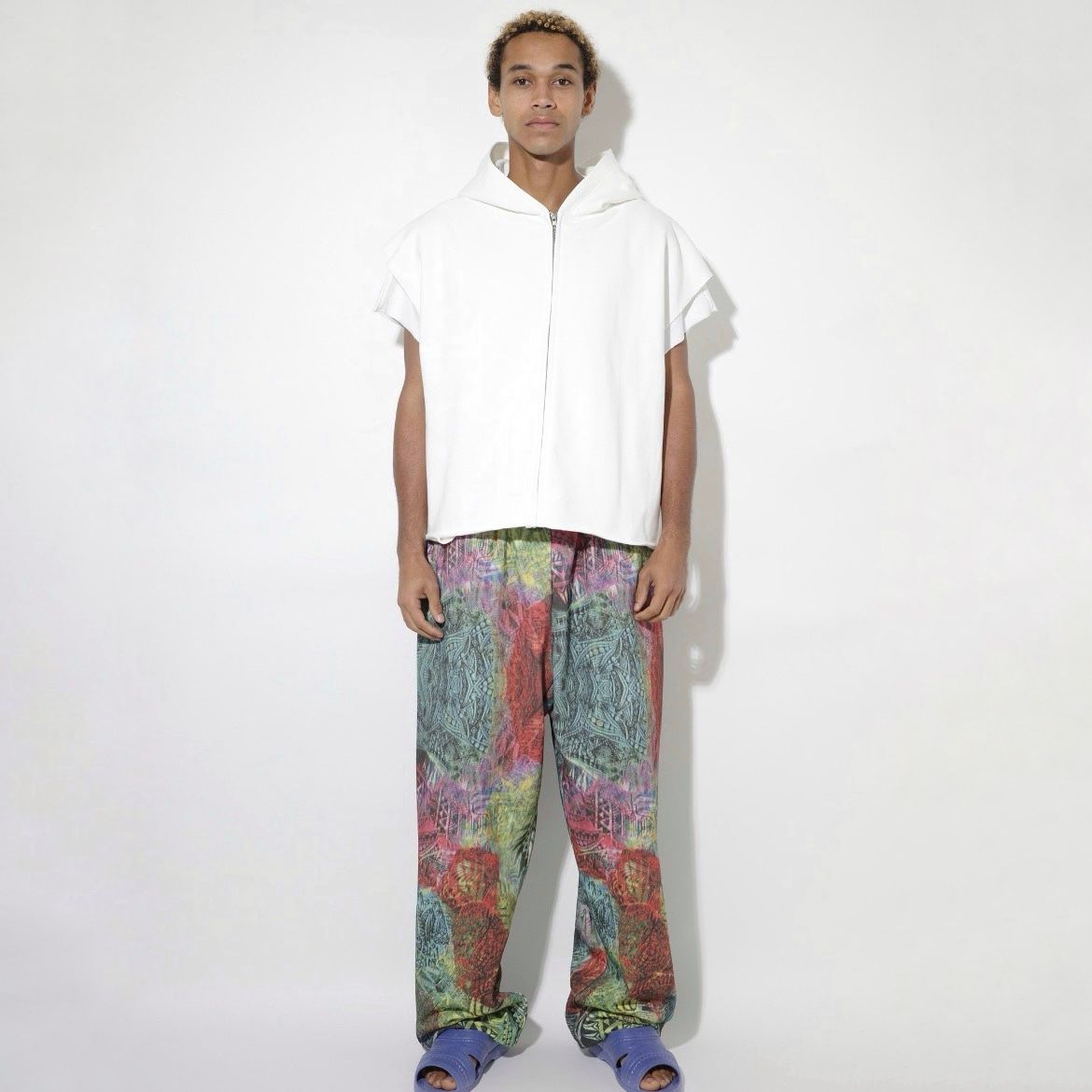 【残り一点】Cut Off Wide Zip N/S Sweat Hoodie