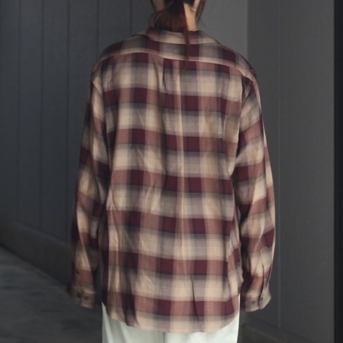 【残り一点】Plaid Open Collar Shirts
