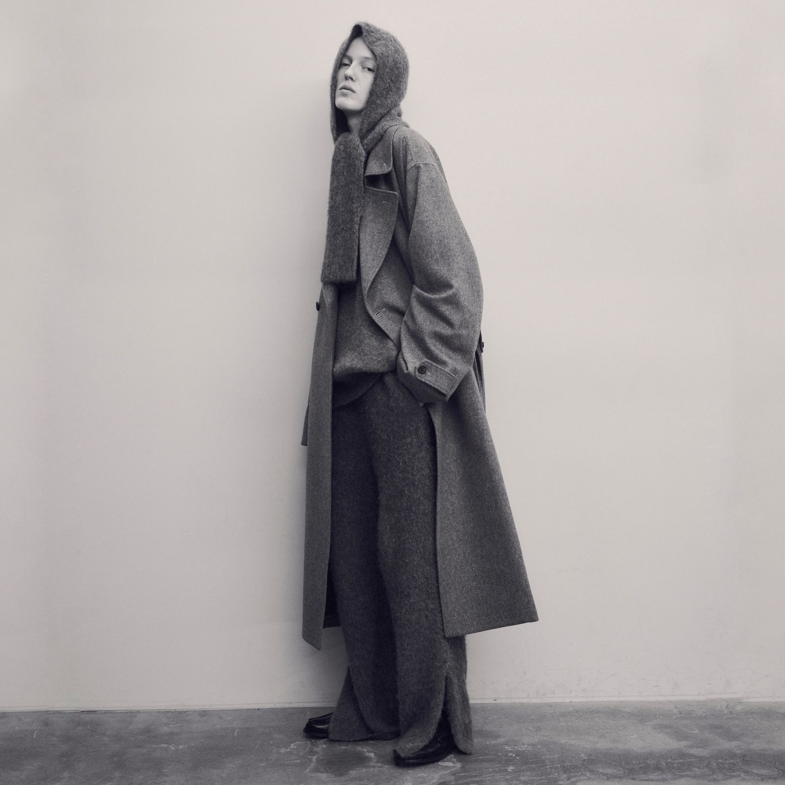 【残り一点】Wool/Alpaca Milled Knit Crew Neck LS