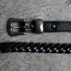 【残り一点】Dotted Western Buckle Lace Up Belt(SILVER)
