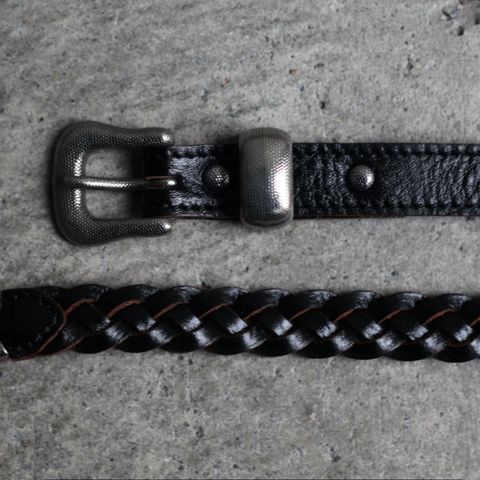 【残り一点】Dotted Western Buckle Lace Up Belt(SILVER)