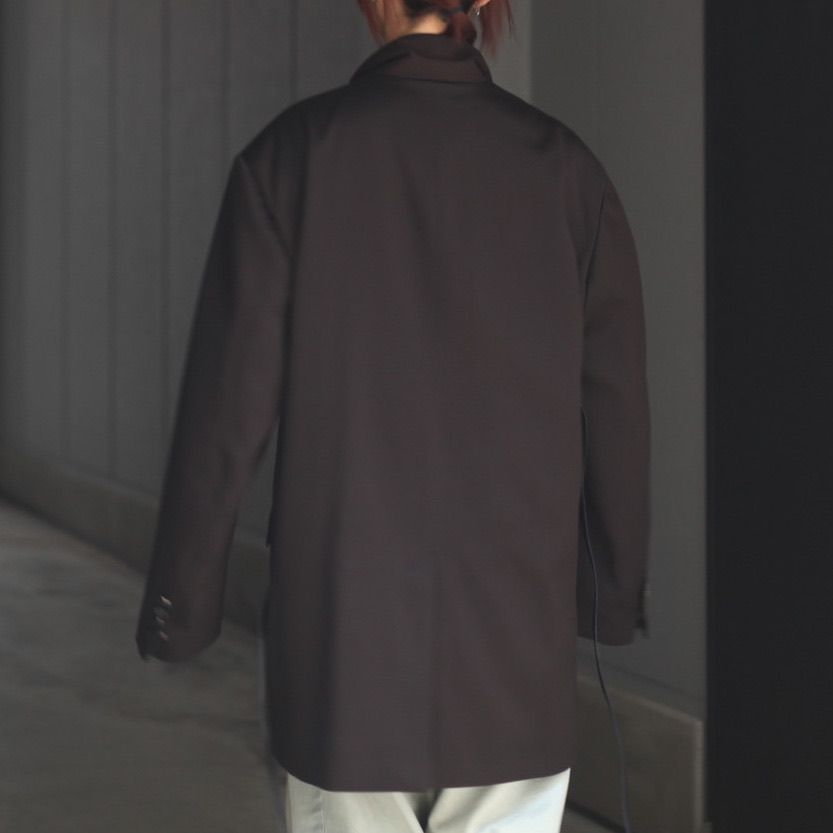 【残り一点】W/SI Satin Peak Lapel Short Coat