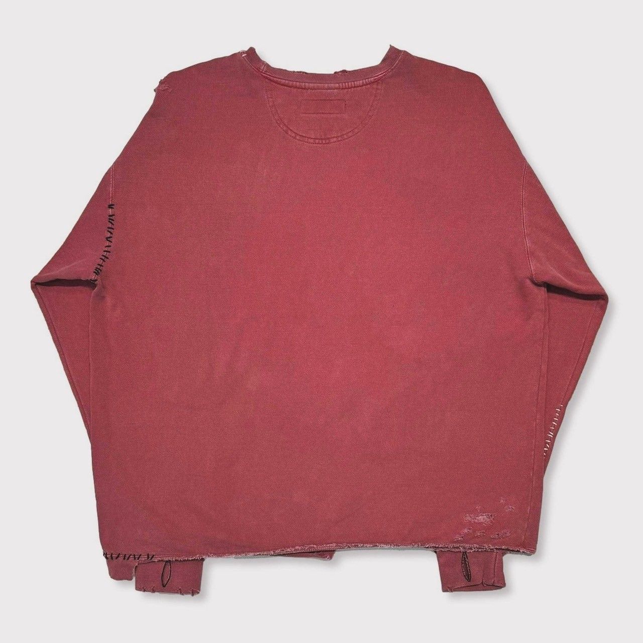 minus(-)マイナス スウェット ー］Minus(マイナス)のBOOTLEG Crew Sweat with DAMAGED