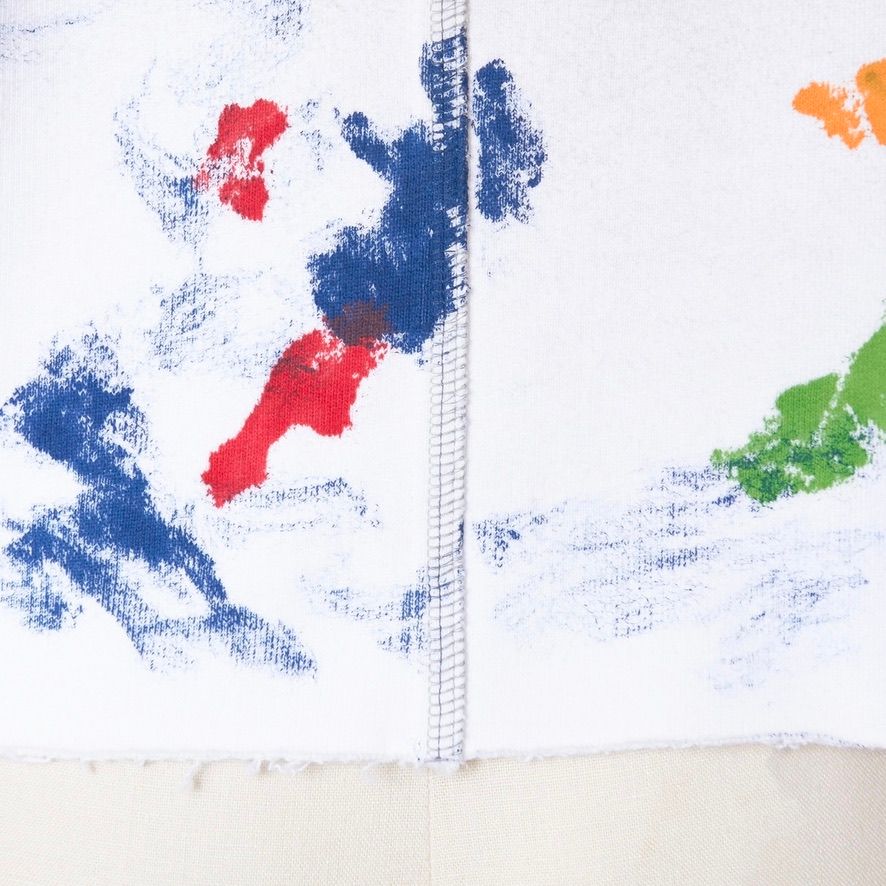 【残り一点】Ordinary Short Giant Hoodie With Hand Painting