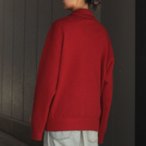【残り一点】Moss Stitch Half Zip Polo