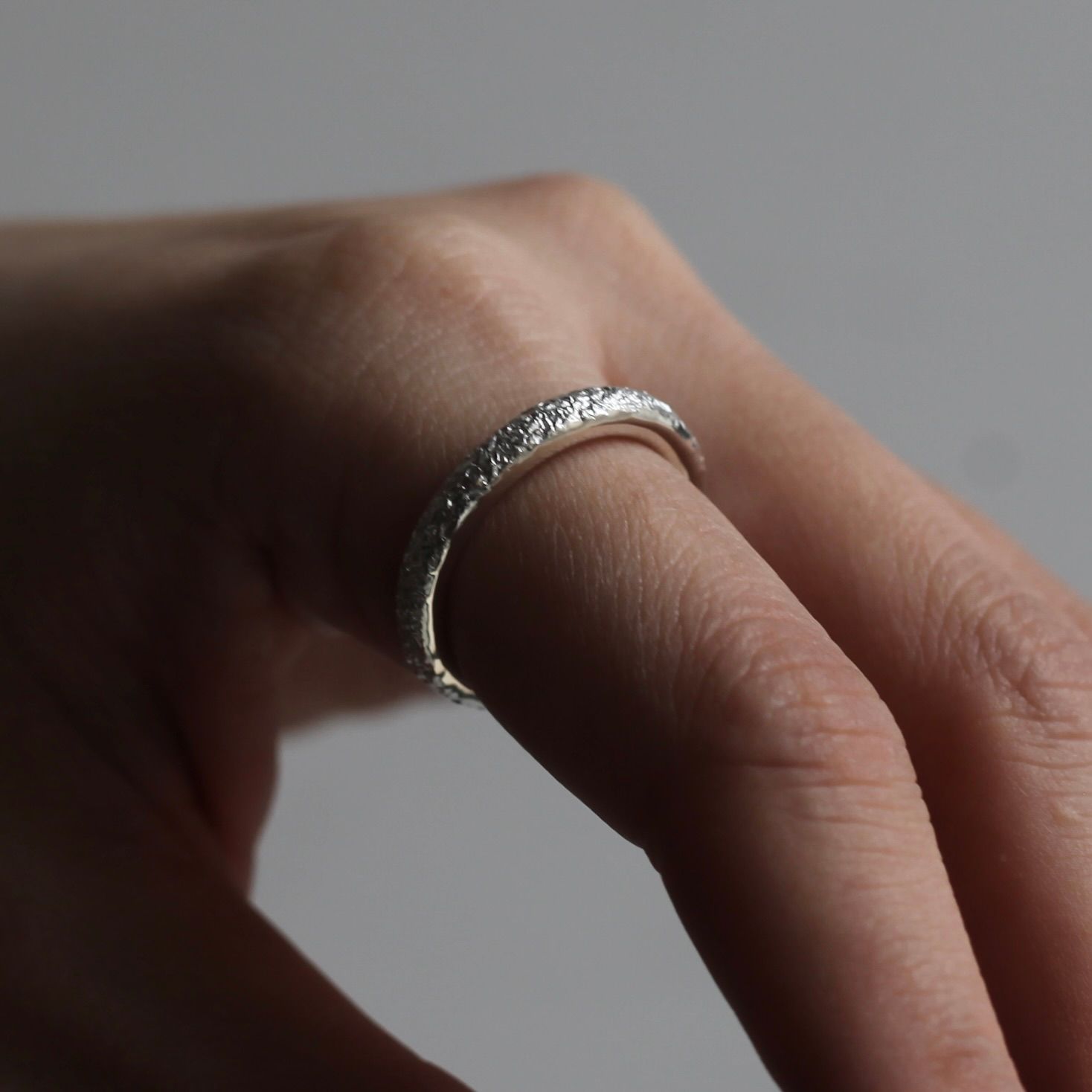 【残り一点】Oval Textured Ring(3.5mm)
