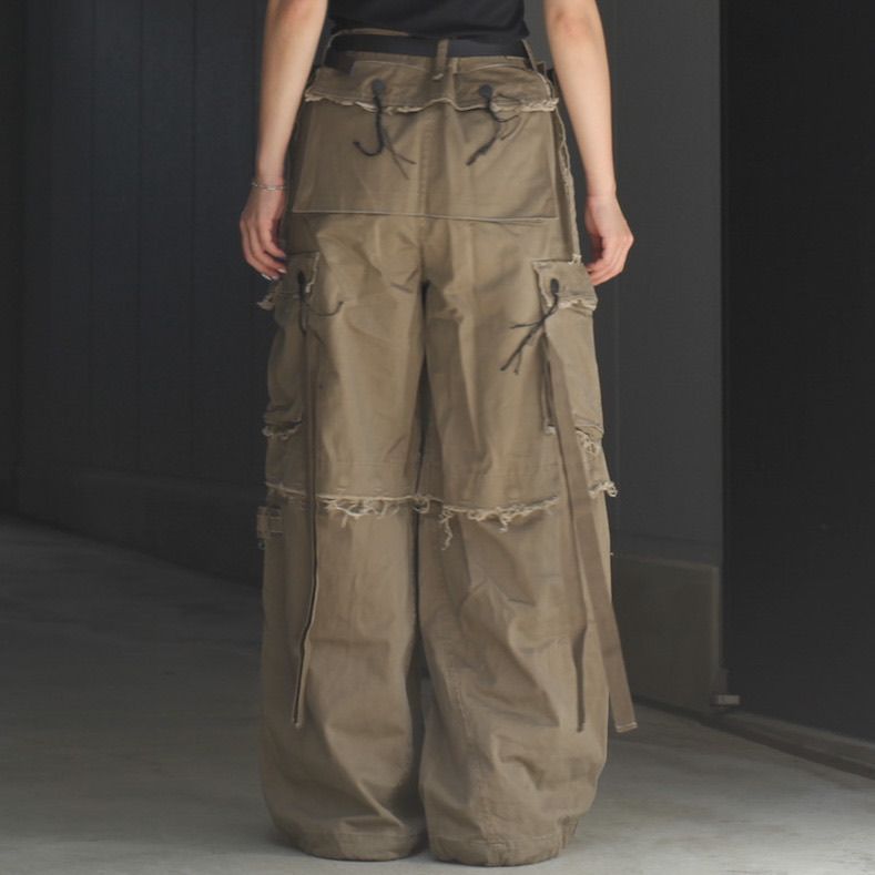 【残り一点】Slash Seam Twist Cargo Pants(AGED TWILL)
