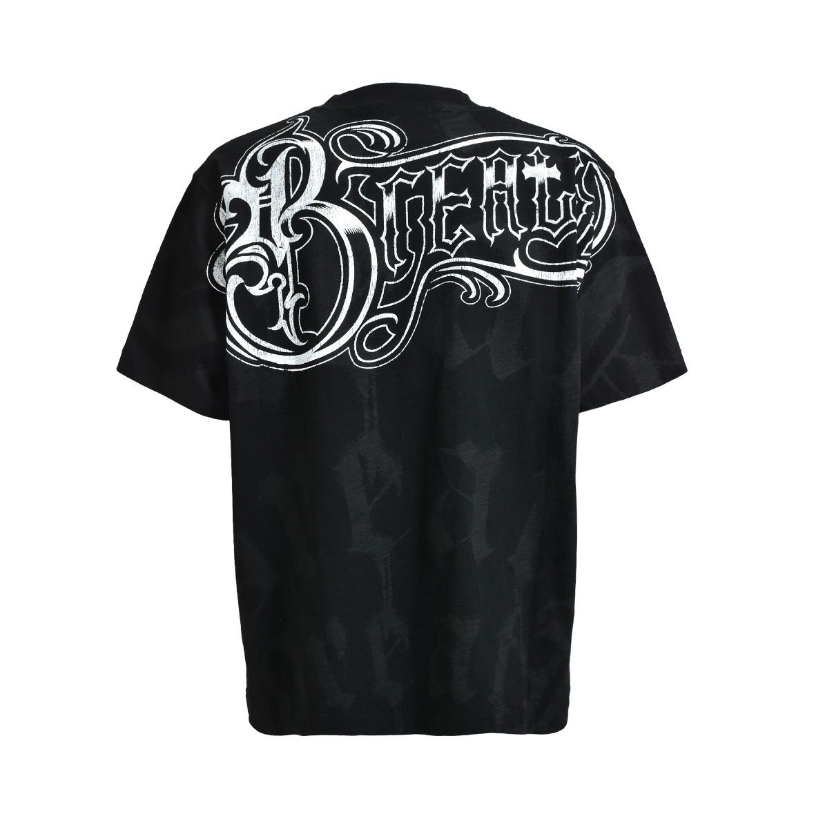【国内買付】BREATH Suicide Black Letterd ブレス ロゴ Tシャツ BREATH ブレス SS25 SOUTHSIDE CROSS LOGO TEE / BLK BLK - NUBIAN