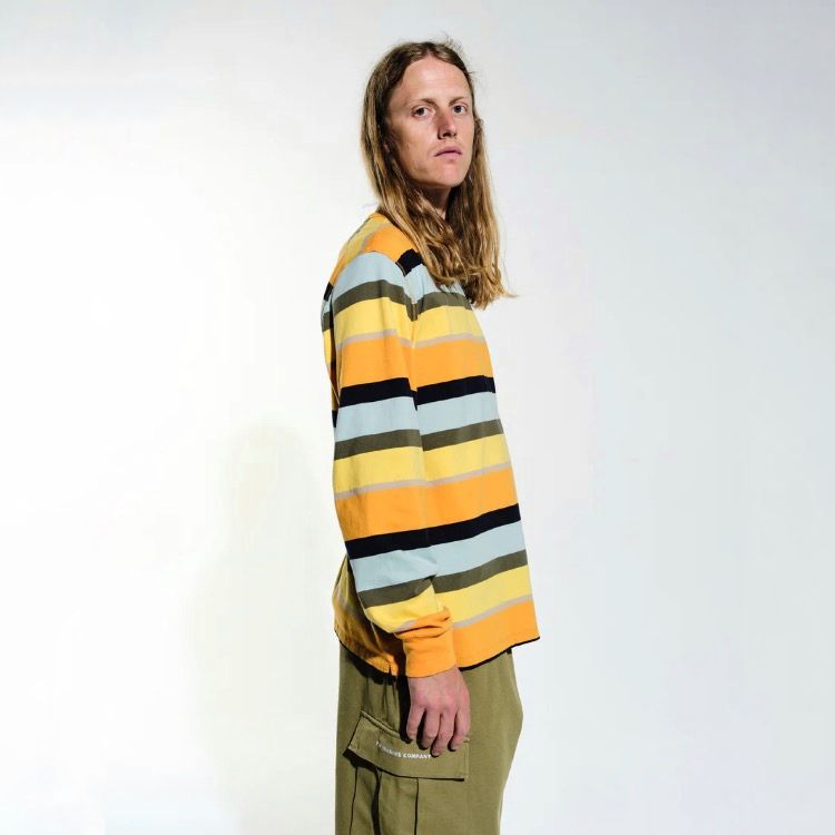 【残り一点】Striped Logo Longsleeve T-shirt