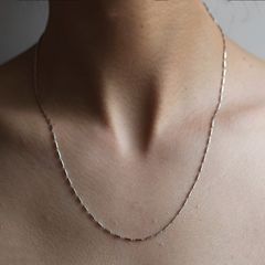 【お取り寄せ注文可能】Cylinder Bar ＆ Link Chain_Plain(SILVER)