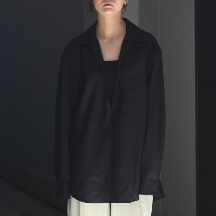 【残りわずか】Wool Flannel Oversized Skipper Shirt