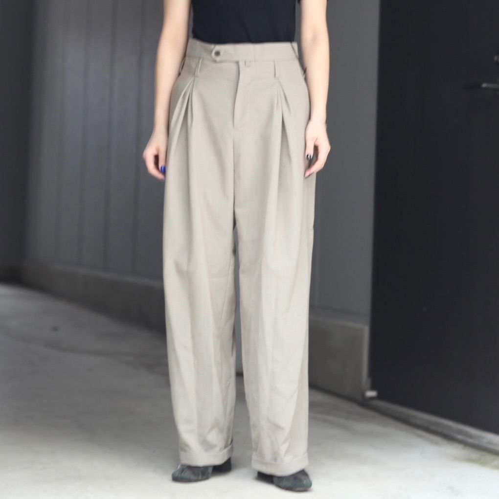 【残り一点】Double Inverted Tuck Trousers