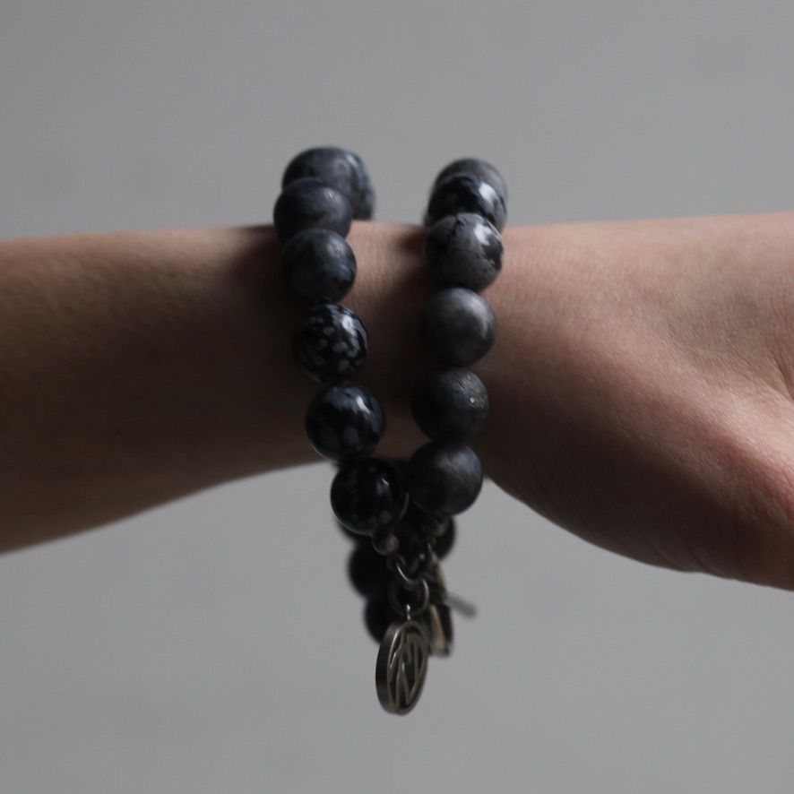 SOSHIOTSUKI - 【残りわずか】Double Juzu Bracelet(LIGHT BLACK 