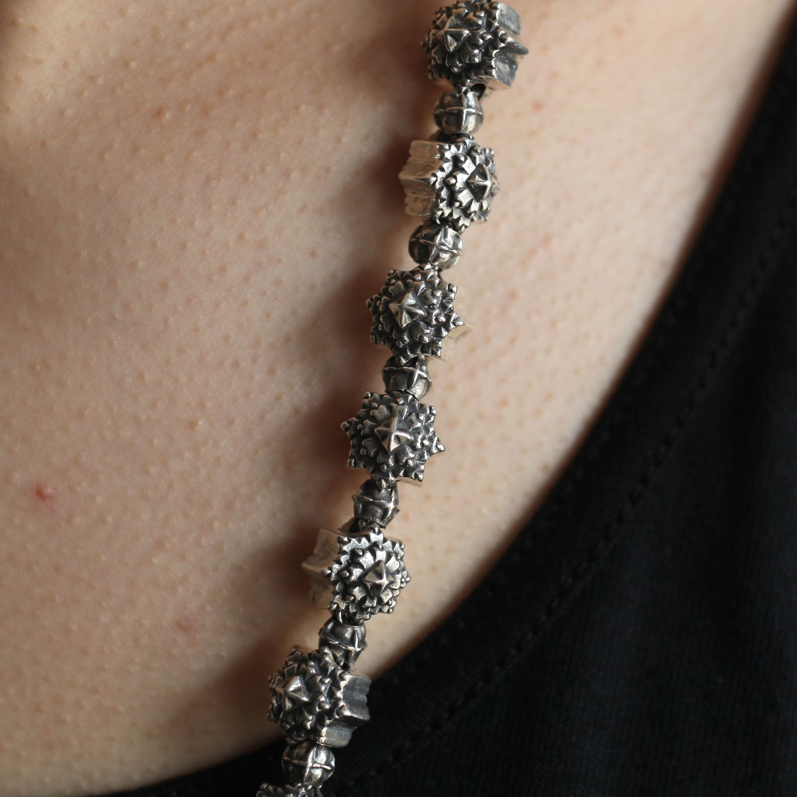【お取り寄せ注文可能】Flower Element Long Neckless(SILVER×GOLD)