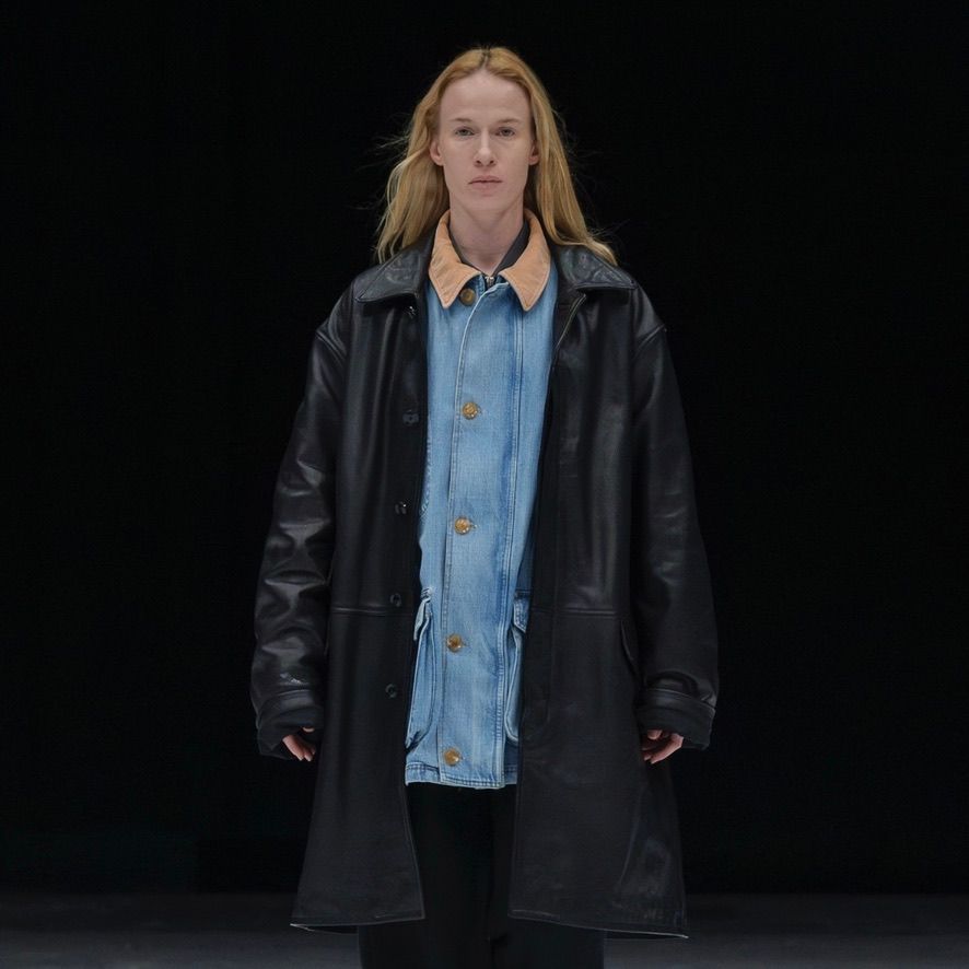 【残り一点】Leather Balmacaan Coat