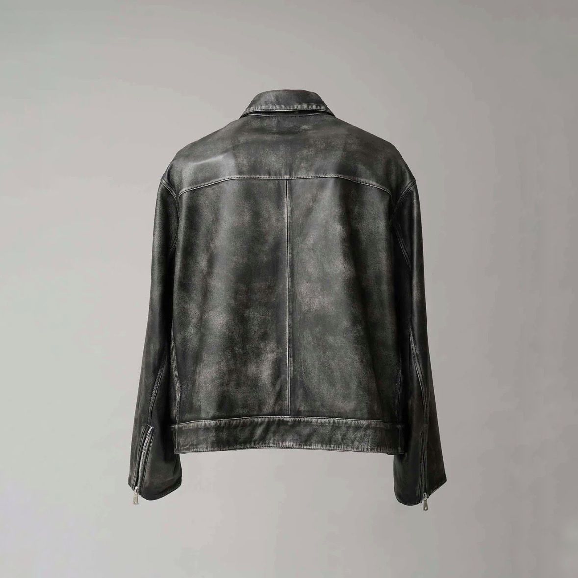 【残り一点】Sheep Leather Single Riders Collared Jacket