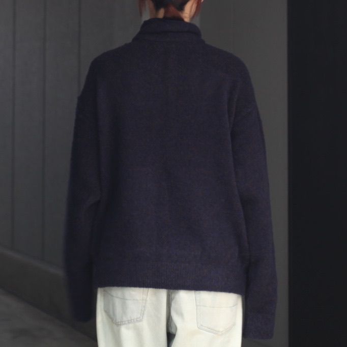 【残り一点】Boucle Knit Zip Jacket