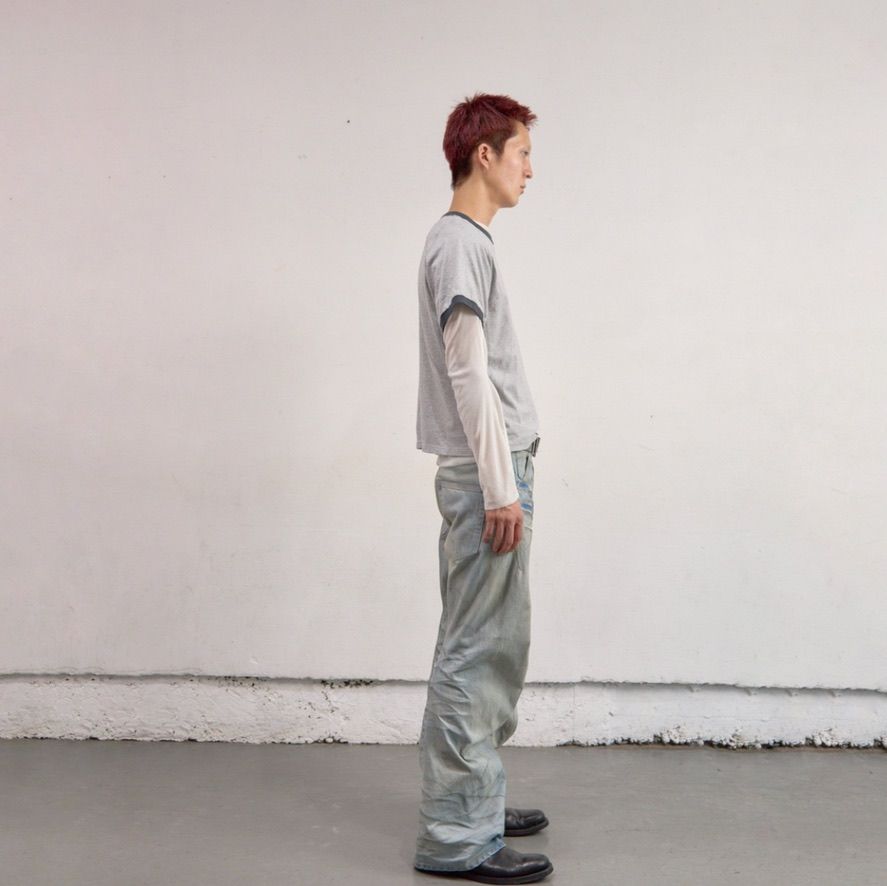 【残り一点】Panelled Half Sleeve Ringer T-Shirt