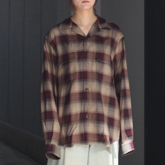 【残り一点】Plaid Open Collar Shirts