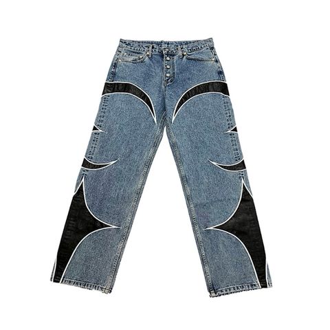 【残り一点】TC Leather Washing Denim Pants