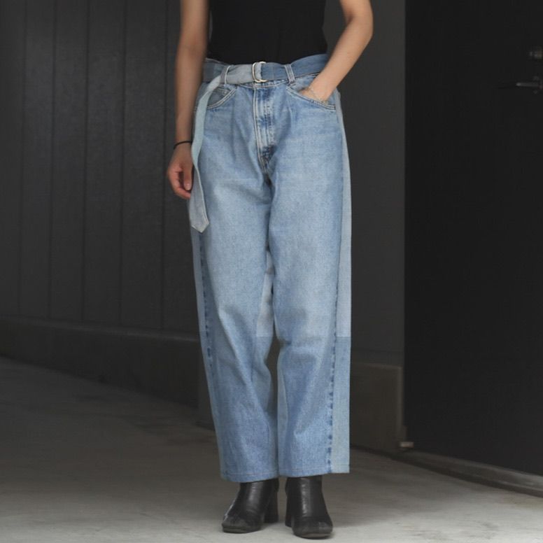 SEEALL - 【残り一点】Reconstructed Belted Baggy Denim_3(L