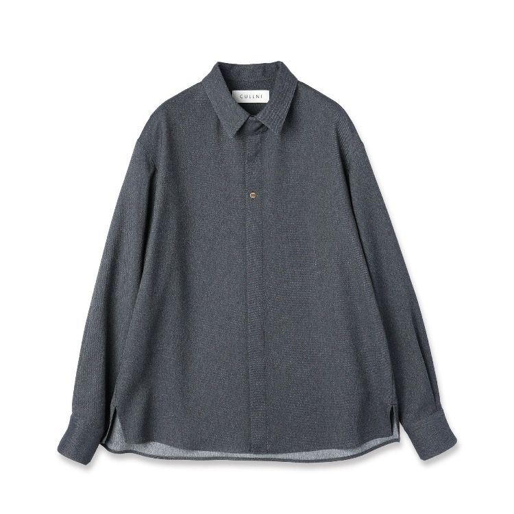 【残り一点】Faux Denim Front Fly Chin Tab Shirt