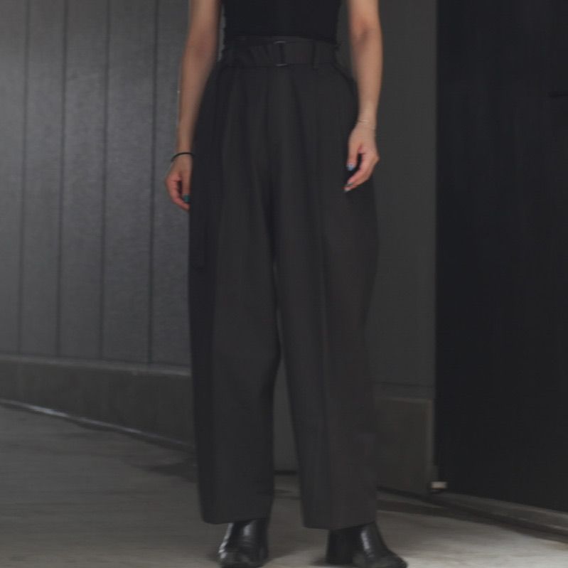 ssstein - 【残りわずか】Belted Wide Straight Trousers(2/72 WOOL GABARDINE) |  ACRMTSM ONLINE STORE