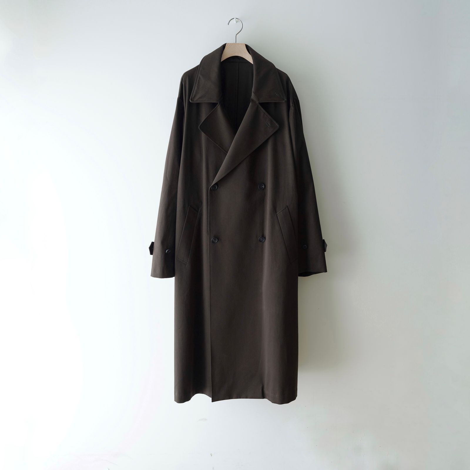 【残り一点】Cotton Satin Oversized Double Breasted Coat