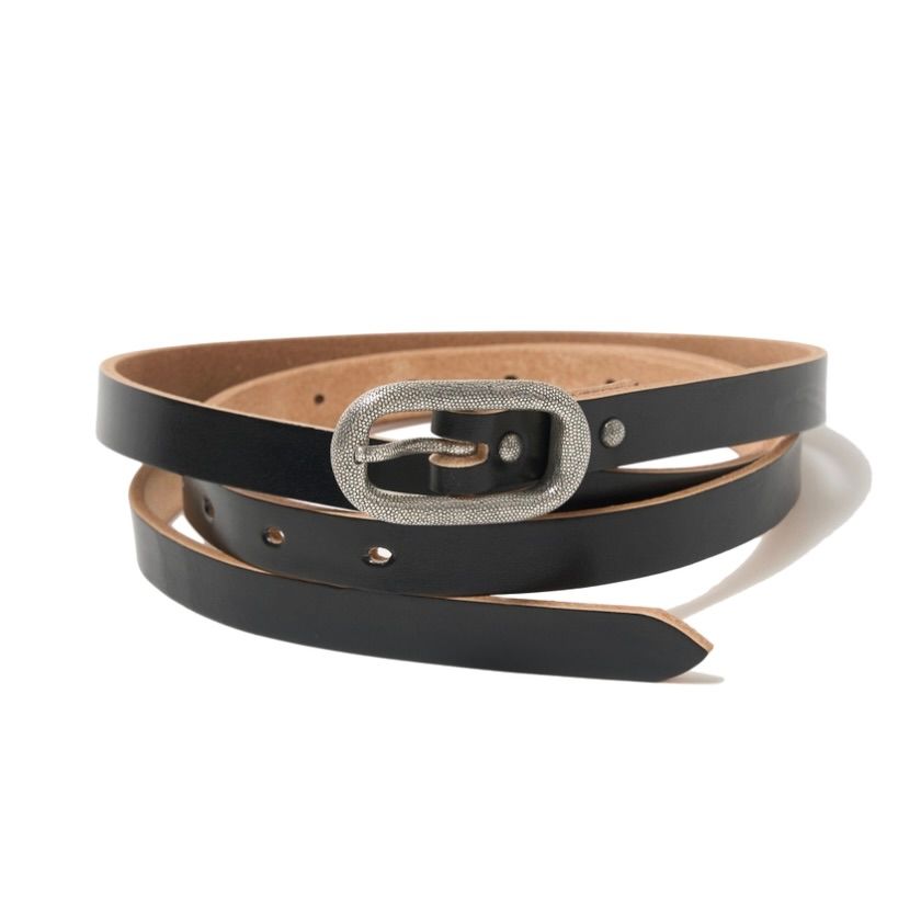 【残り一点】Ovlal Buckle Belt(BLACK×SILVER)