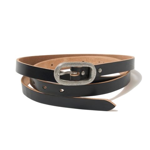 【残り一点】Ovlal Buckle Belt(BLACK×SILVER)