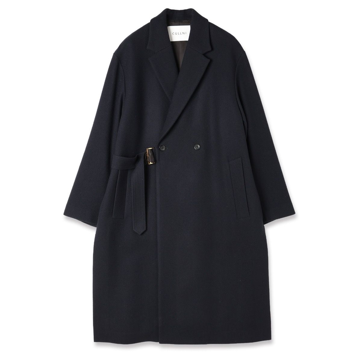 【残り一点】Lamb Wool Melton Tie Locken Long Chester Coat