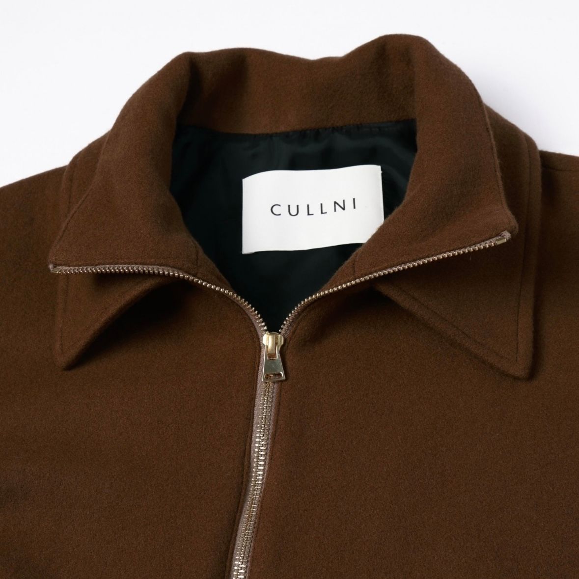 【残り一点】Lamb Wool Melton Double Collar Zip Up Jacket