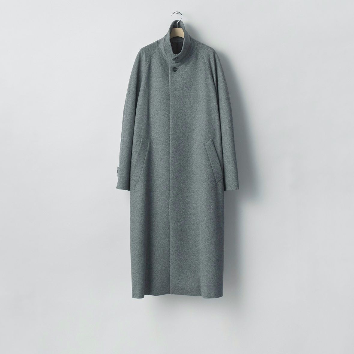 【残り一点】Wool Cashmere Raglan Sleeve Balmacaan Coat