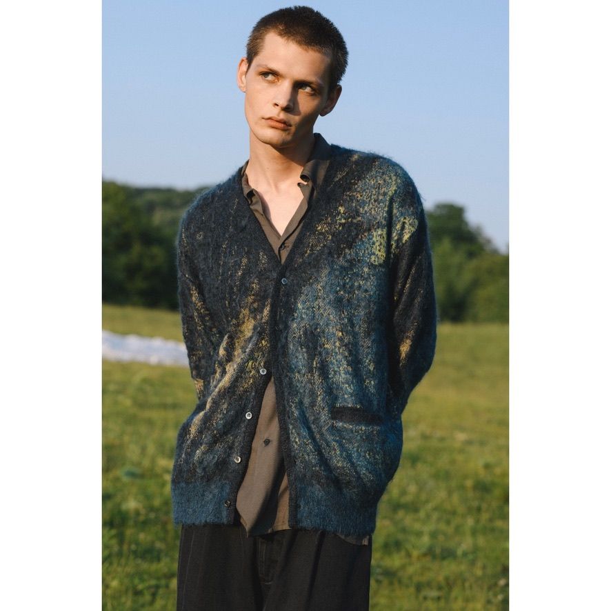 【残り一点】Abstract Jaquard Mohair Cardigan