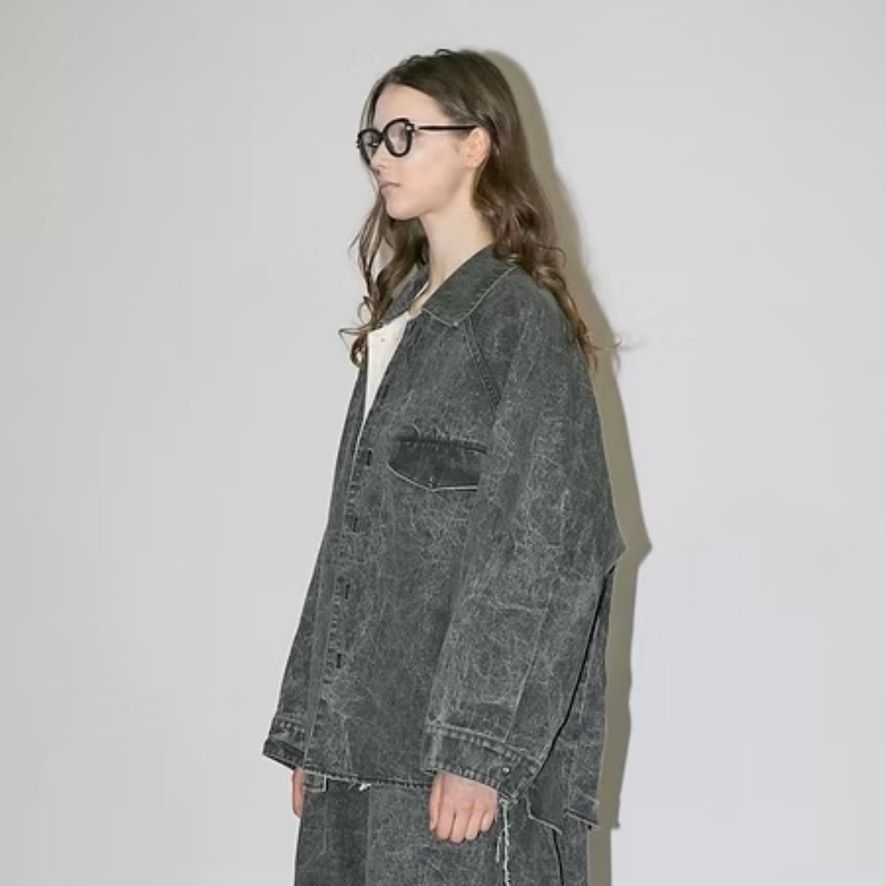 【残り一点】ピグメントプリントデニムシャツジャケット