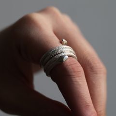 【お取り寄せ注文可能】蛇リング(SILVER/2つセット)