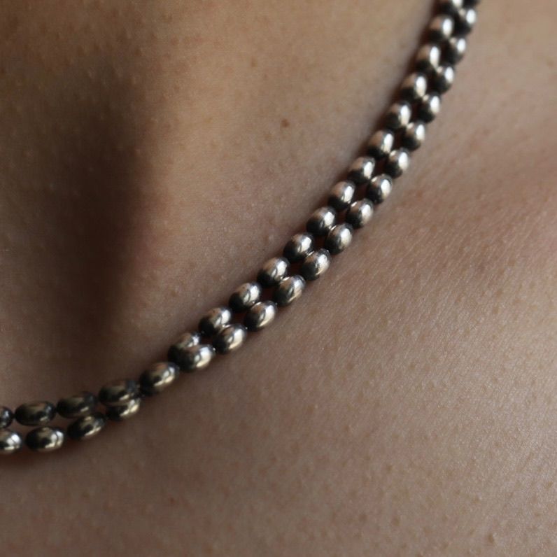 【お取り寄せ注文可能】Narrow Oval Bowl Chain W Necklace