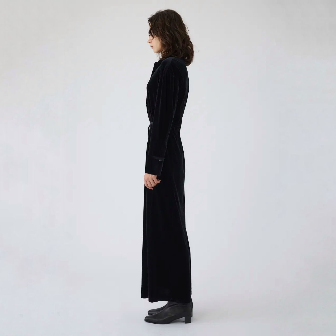 【残り一点】Velour Shirt Dress