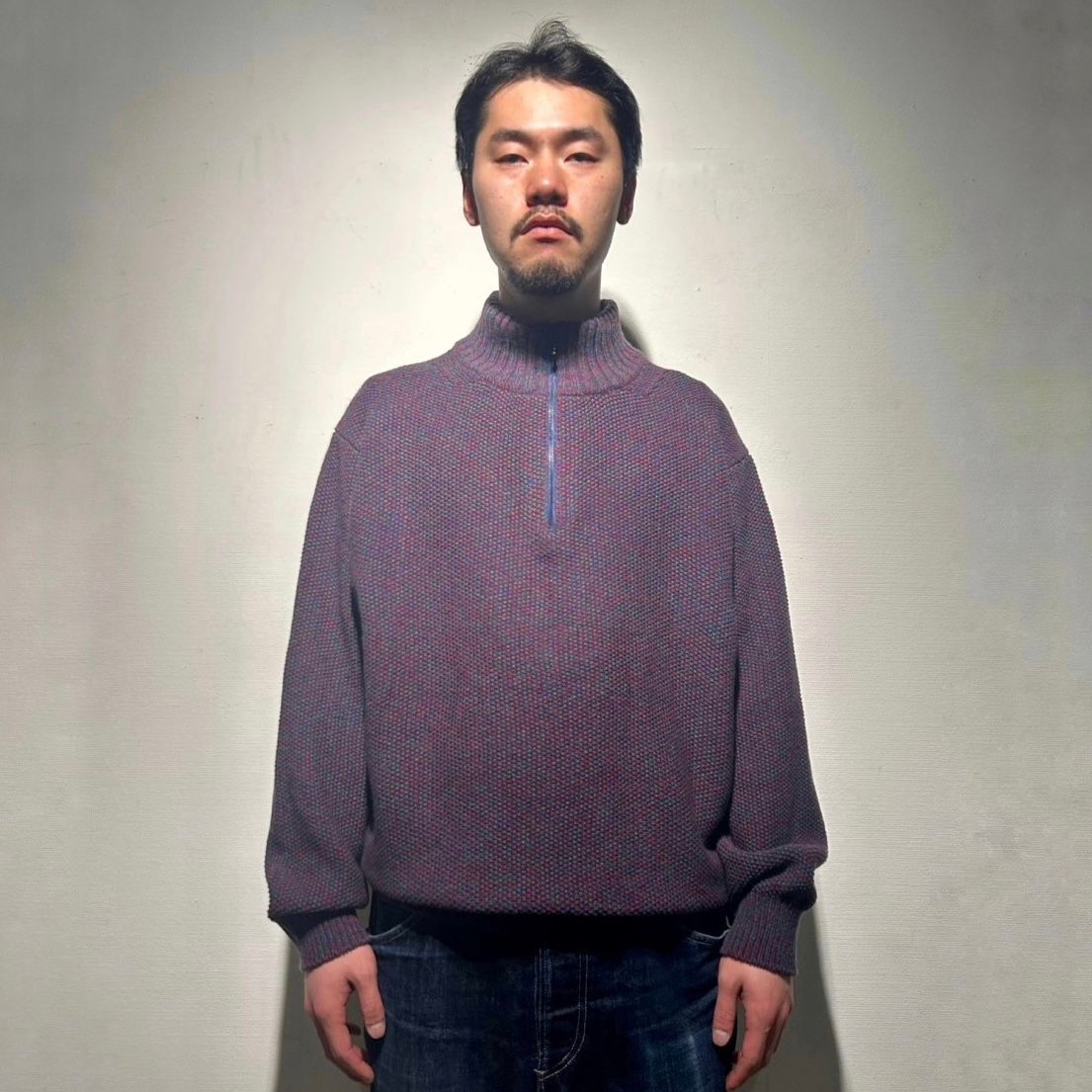 【残り一点】Wool Kanoko Half Zip P/O