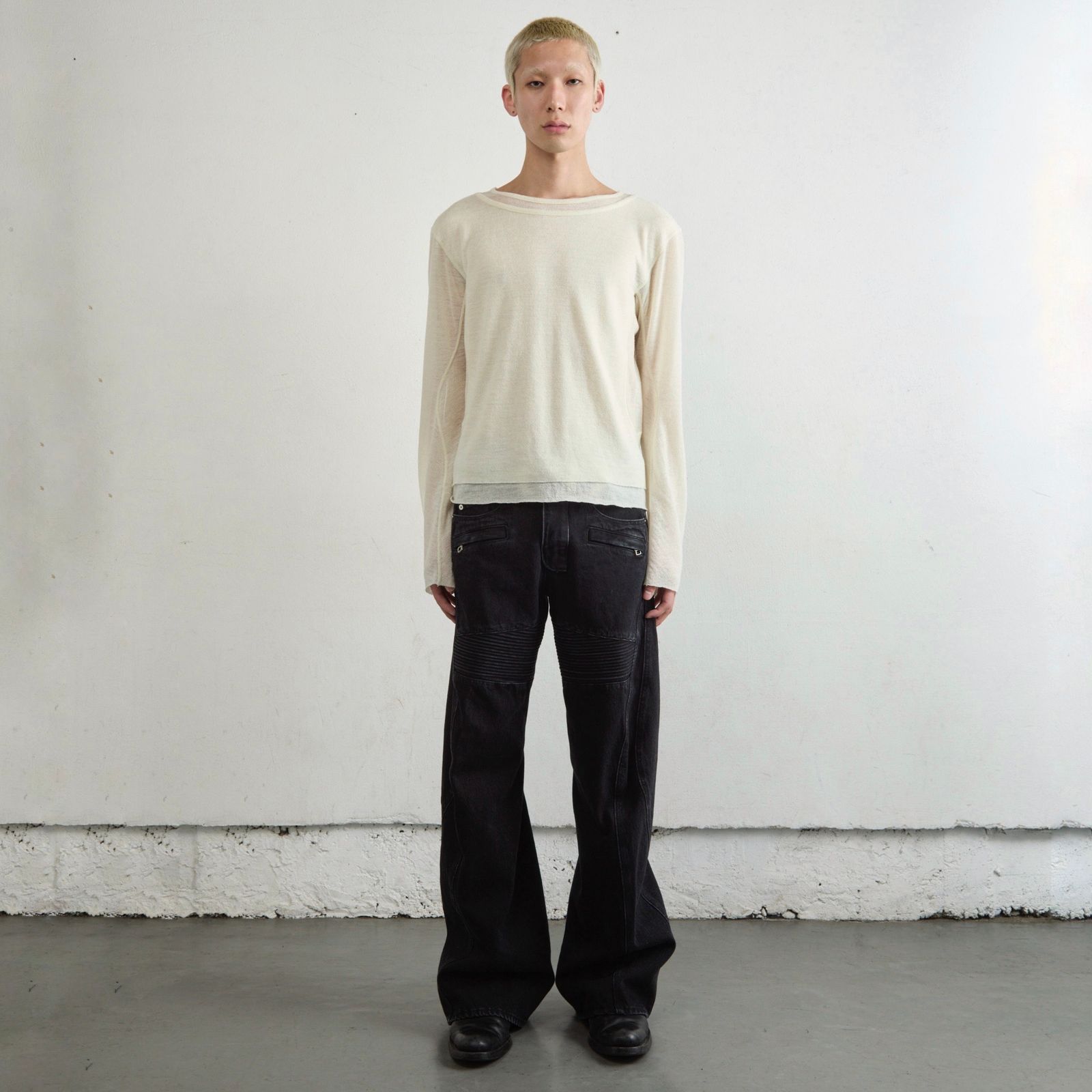 【残りわずか】3D Twisted Moto Jeans