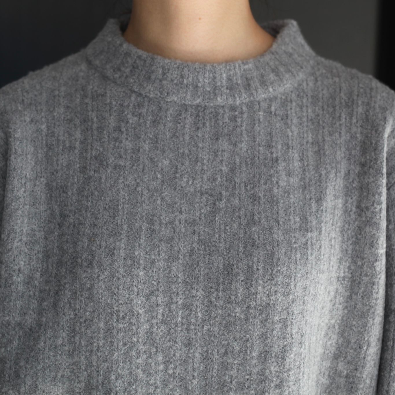 【残り一点】Wo/Ca Rib Moc Neck P/O