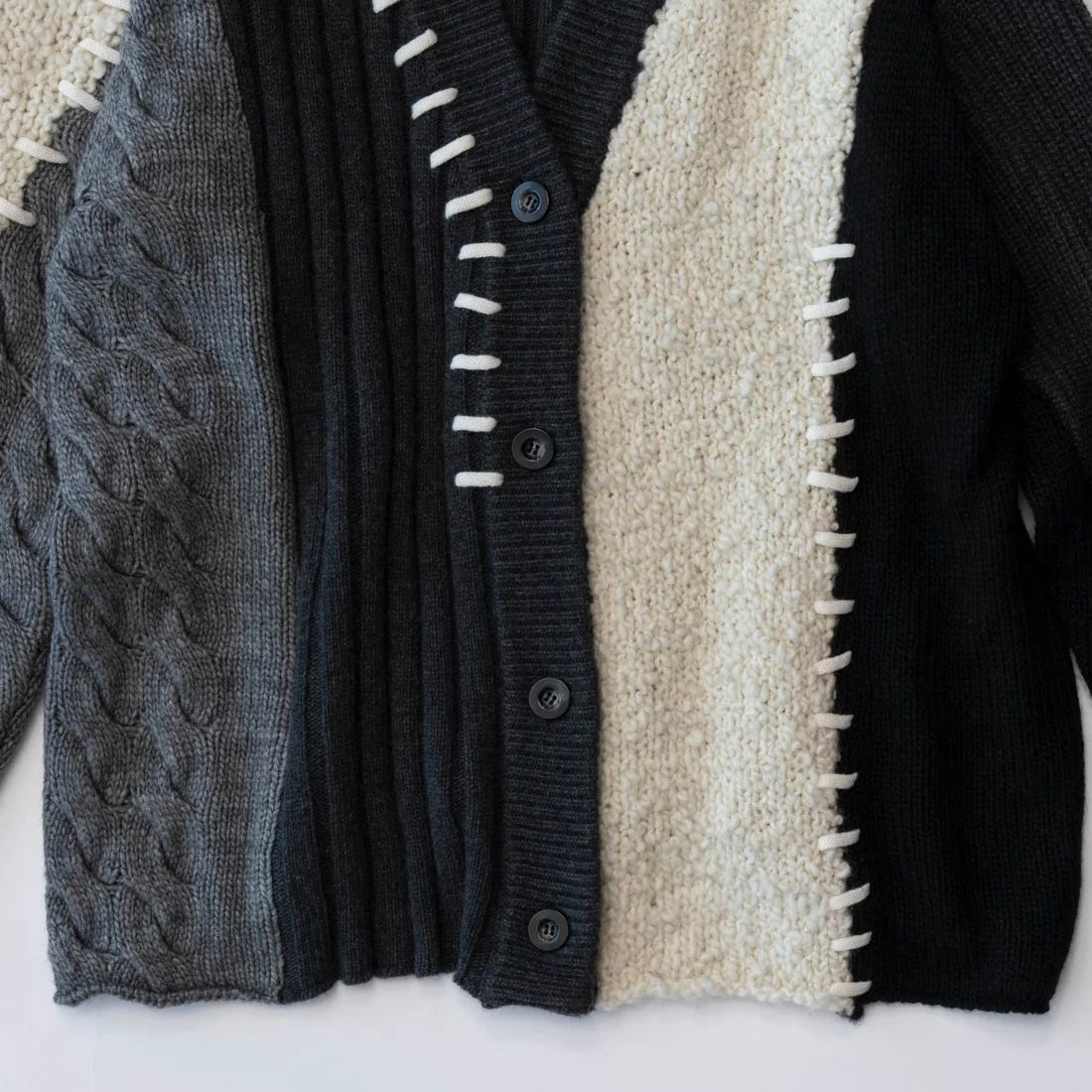 MAISON SPECIAL - 【残り一点】Hand Stitch Multi Combination Knit