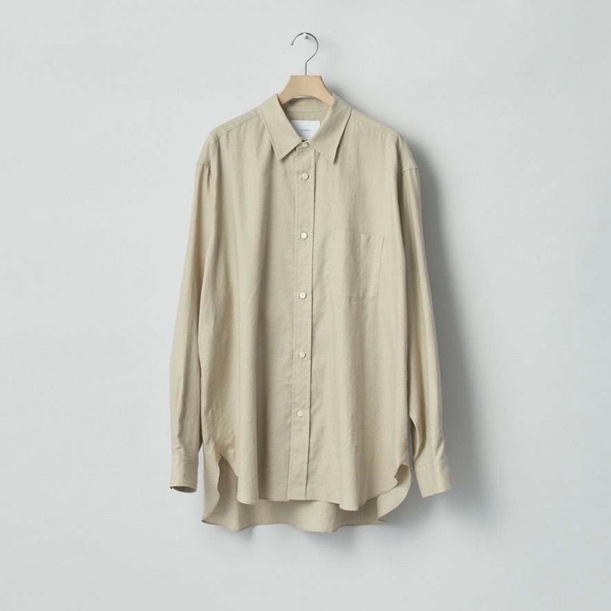 【再販売通知受付可能】Cotton Silk Oversized Placket Shirt