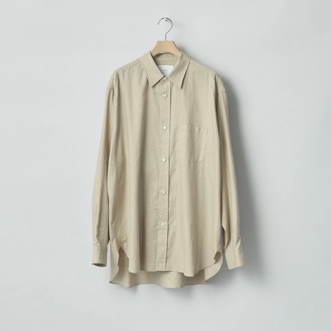【再販売通知受付可能】Cotton Silk Oversized Placket Shirt