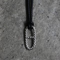 【残り一点】Twist Anchor Leather Necklace(BLACK LEATHER×SILVER)