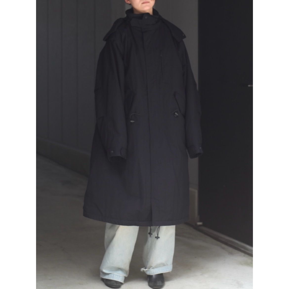 新品 YSTRDY'S TMRRW モッズコート M ブラック レーヨン×綿 中古・古着通販】YSTRDY'S TMRRW (イエスタデイズトゥモロウ