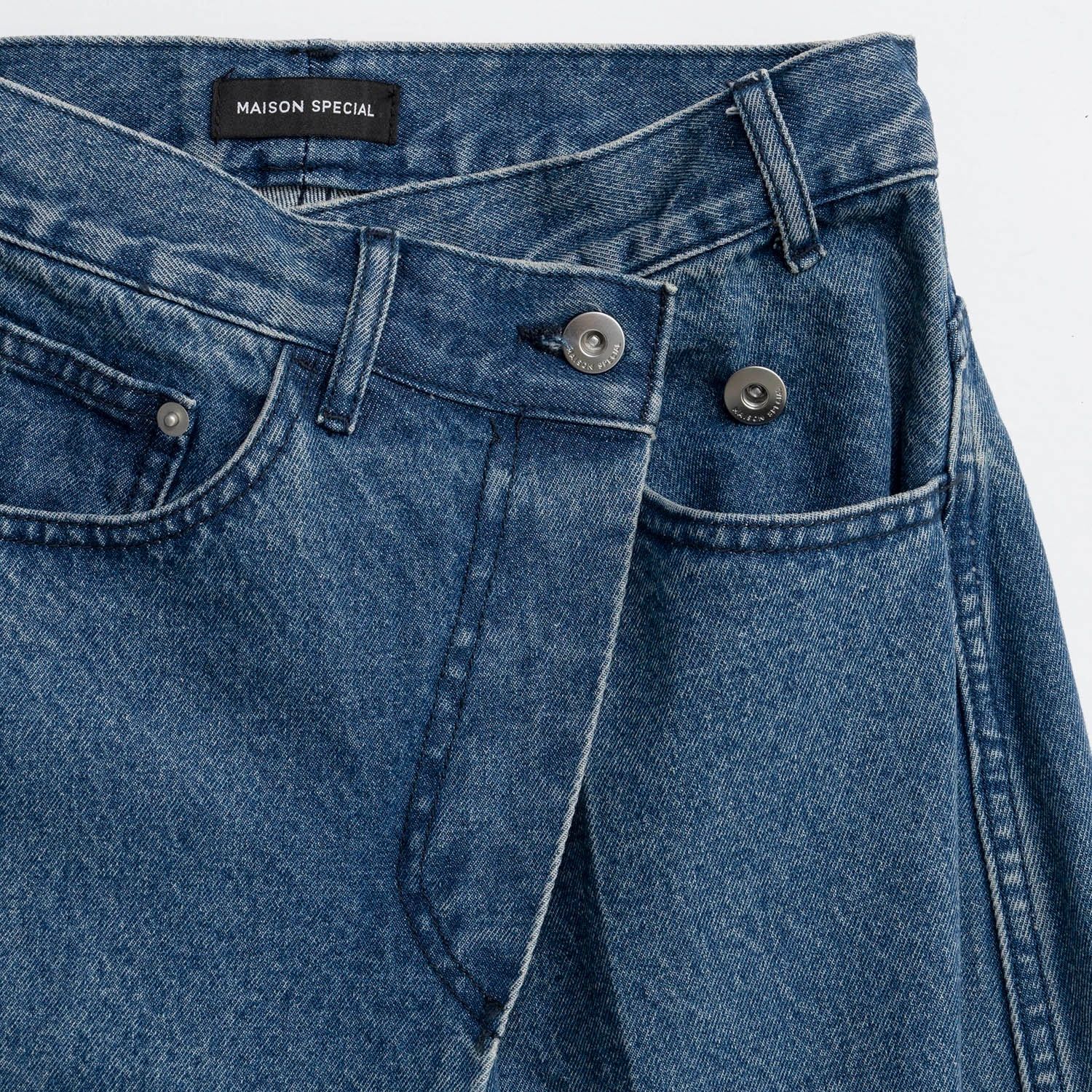 【残り一点】2way Asymmetry Tuck Denim