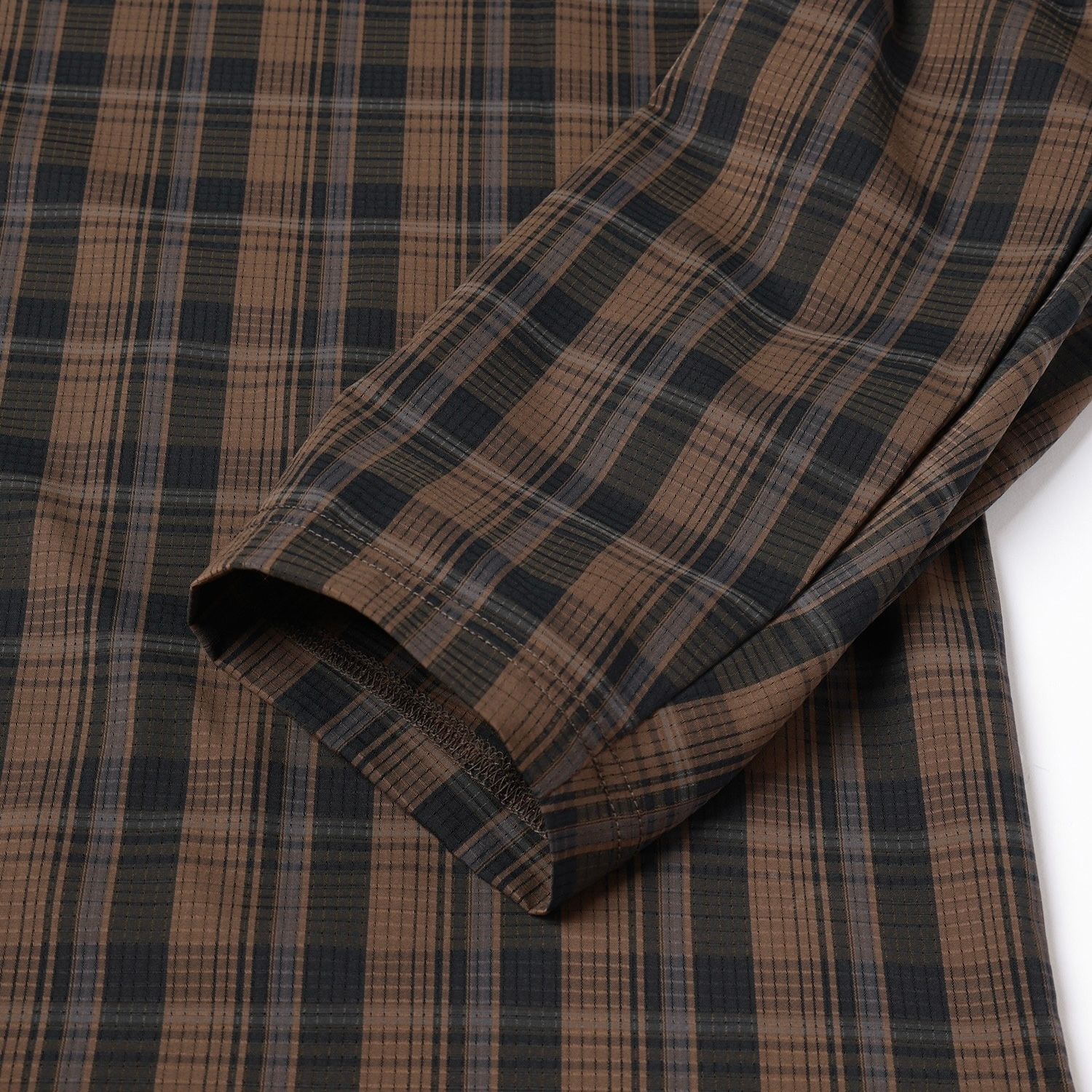 【残り一点】Sheer Check Cloth Drawstring Long Sleeve Pullover