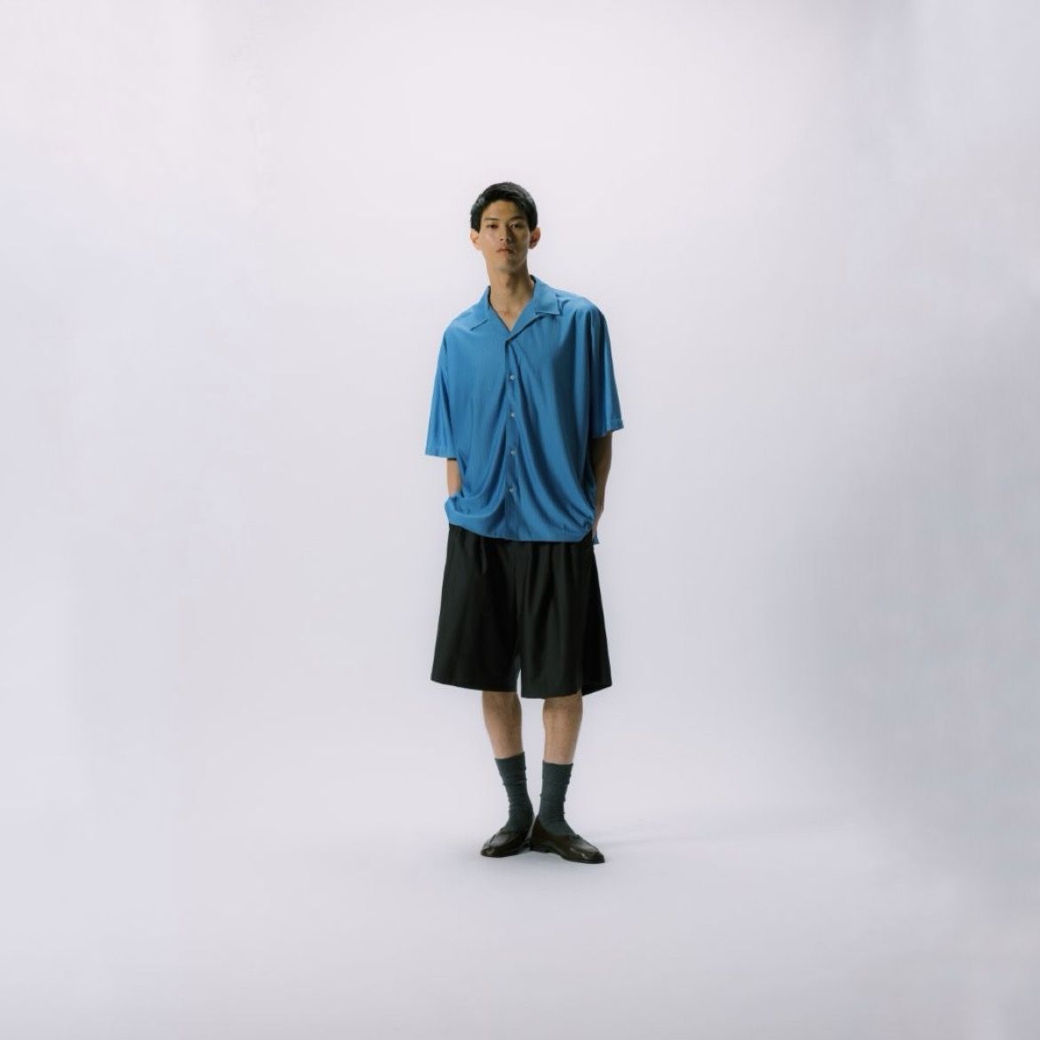 【残り一点】36G Silk Stripe Ether SS Shirt